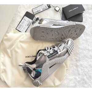 D&G Dolce &‎ Gabbana kid boy sneakers silver size 31 Argento D11021 $575